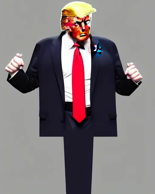 Prompt: digital art, portrait of donald trump sweating profusely, by alan dean, by ross tran, ultra detailed, character design, concept art, trending on artstation,