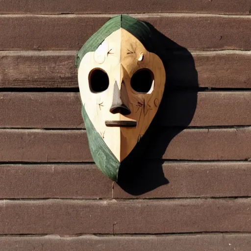 Image similar to wooden plague mask