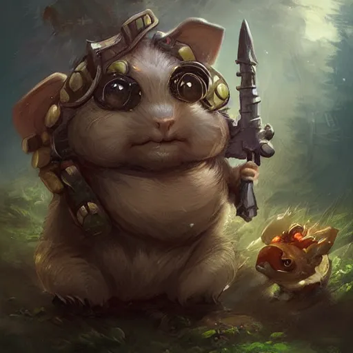 Prompt: cute little anthropomorphic Guinea Pig Battlefield I cover art, ultra wide lens shot , tiny, small, short, cute and adorable, pretty, beautiful, DnD character art portrait, matte fantasy painting, DeviantArt Artstation, by Jason Felix by Steve Argyle by Tyler Jacobson by Peter Mohrbacher, cinematic lighting