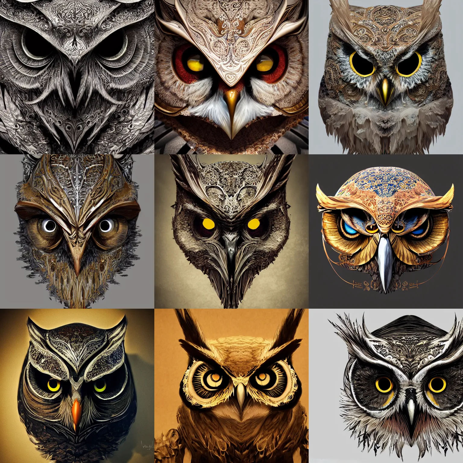 Prompt: owl mask, venetian-style illustration, epic, fantasy, intricate, hyper detailed, artstation, concept art, smooth, sharp focus, ray tracing, vibrant, photorealistic