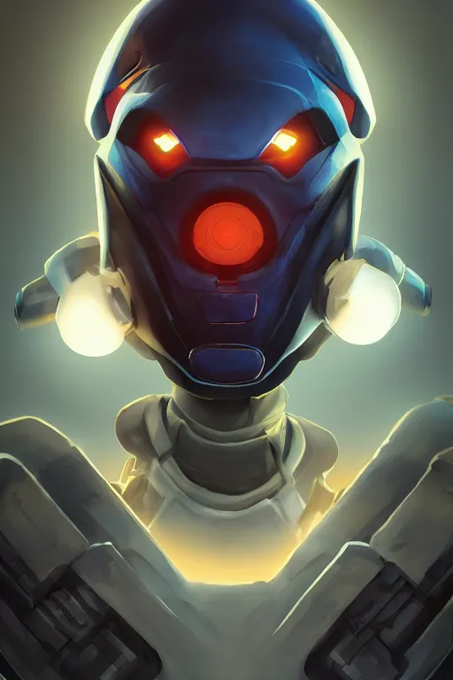 Image similar to epic mask helmet robot ninja portrait stylized as fornite style game design fanart by concept artist gervasio canda, behance hd by jesper ejsing, by rhads, makoto shinkai and lois van baarle, ilya kuvshinov, rossdraws global illumination radiating a glowing aura global illumination ray tracing hdr render in unreal engine 5