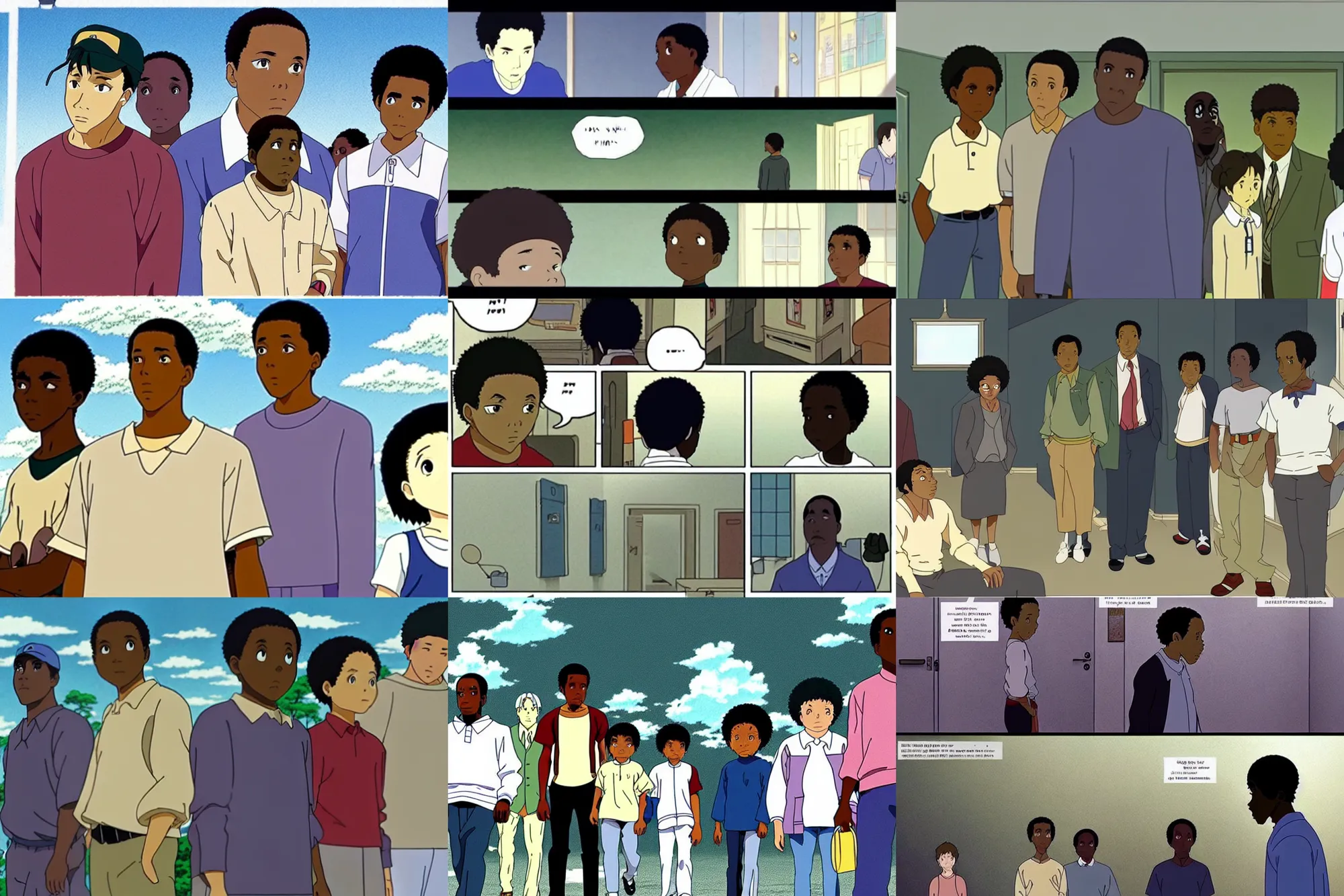 Prompt: the platonic ideal of a scene from the wire in the style of studio ghibli