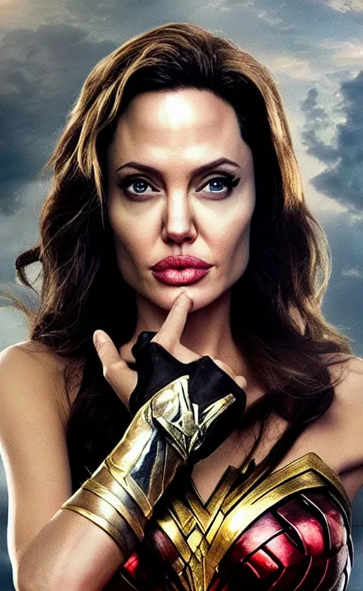 Image similar to Angelina Jolie as Wonder Woman