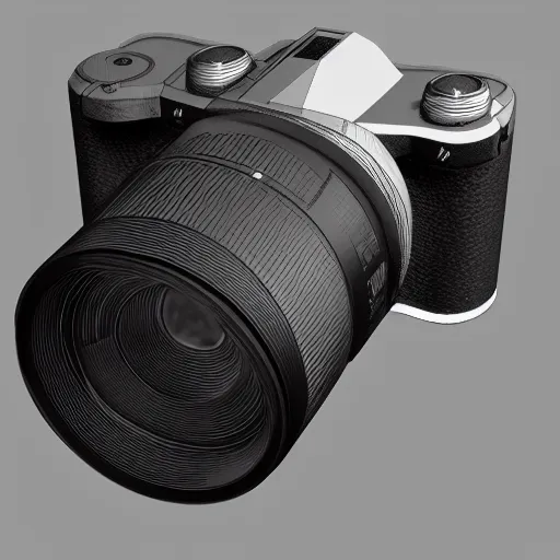 Prompt: a darth veder mirrorless camera, 3 d render