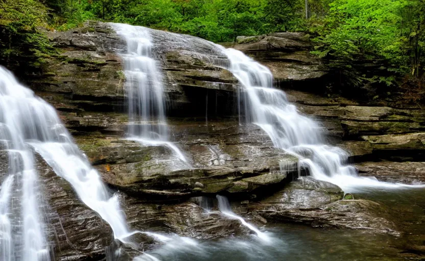 Prompt: waterfall in gatlinburg, tn