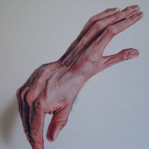 Prompt: thin hand, hyper realistic, highly detailed