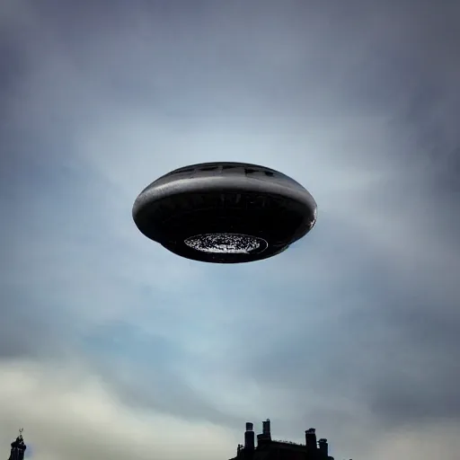 Prompt: Alien mothership above the skies of London