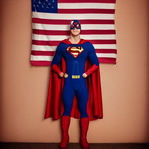 Prompt: average American superhero photo,male