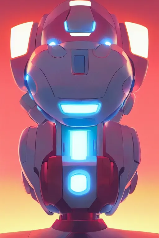 Image similar to metabots medabots medarotto medarot robot minimalist comics helmet mask neon cybereye, behance hd by jesper ejsing, by rhads, makoto shinkai and lois van baarle, ilya kuvshinov, rossdraws global illumination ray tracing hdr radiating a glowing aura