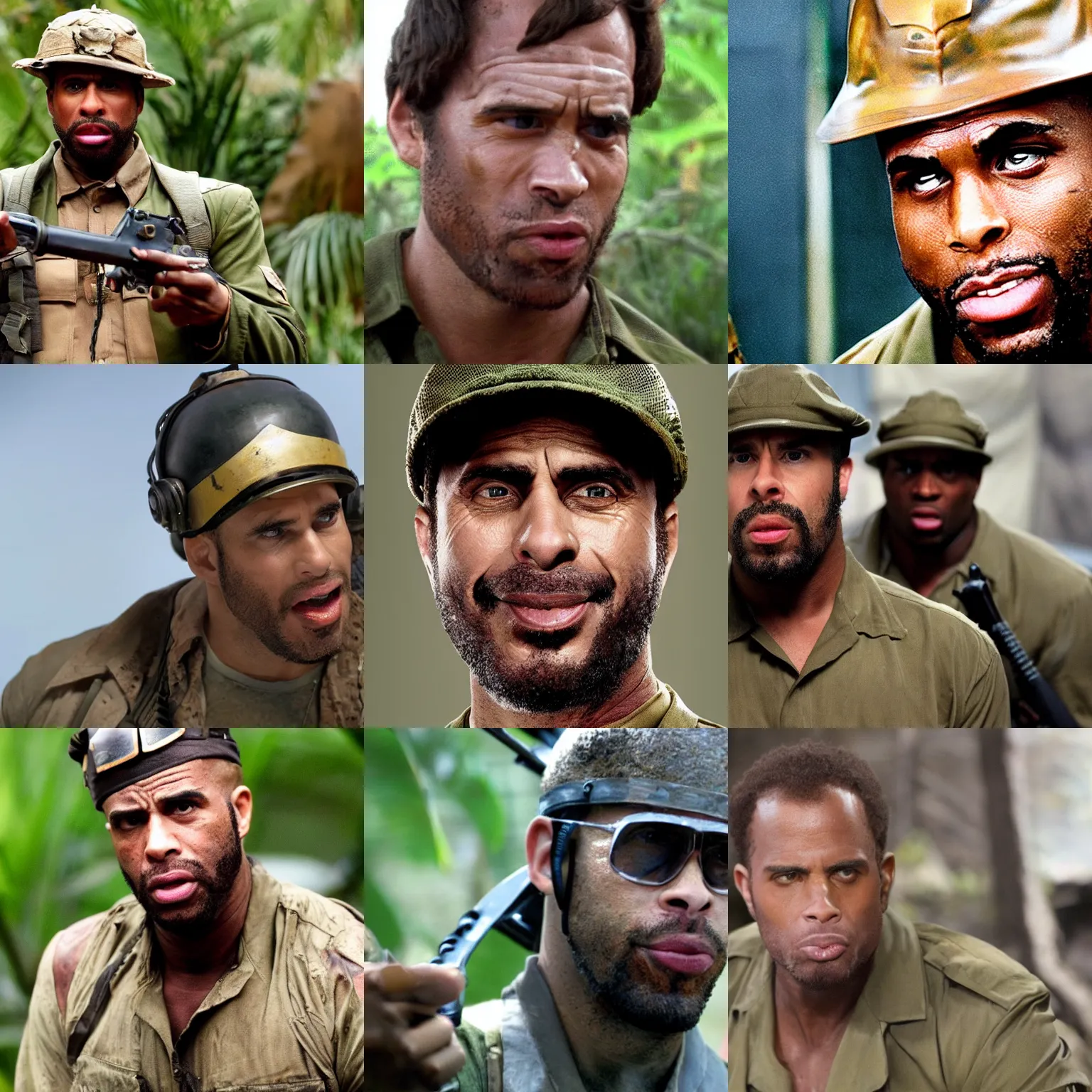 Prompt: Kirk Lazarus in Tropic Thunder