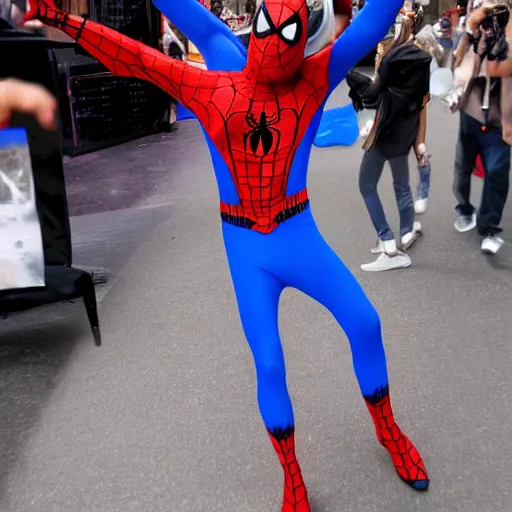 Prompt: Micheal Jackson in a spider man outfit 4k