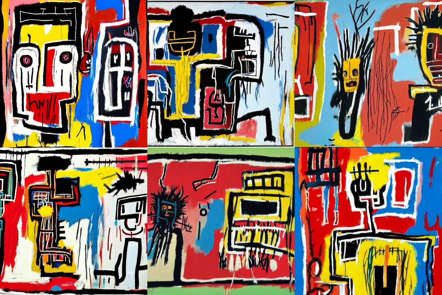 Prompt: painting by jean-michel basquiat,