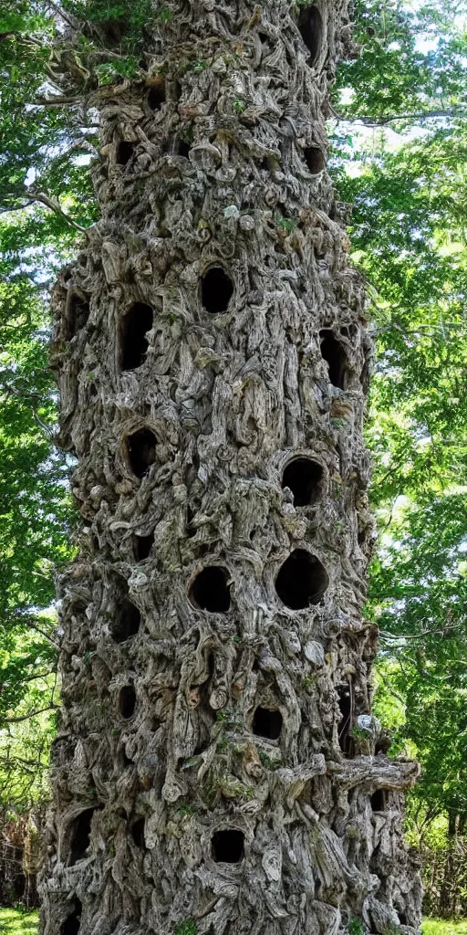 Image similar to a detailed portrait of a tree castle