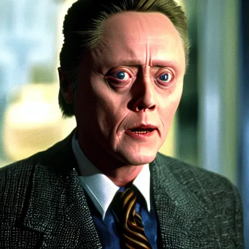 Image similar to Christopher Walken as the G-man, film still from the Half-life movie, detailed, 4k