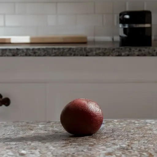 Image similar to three objects stacked on a kitchen countertop