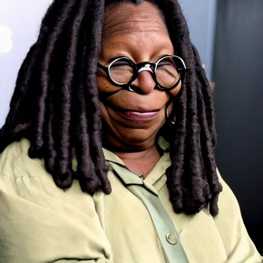 Prompt: whoopi goldberg as hagrid from harry potter movie