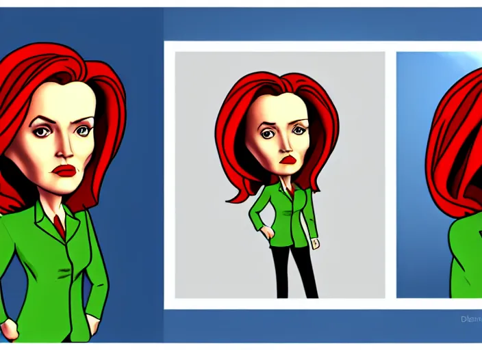 Image similar to dana scully in the style of ninteen eighties tv animation