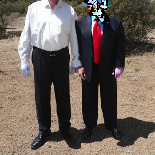 Image similar to walter white with donald trump