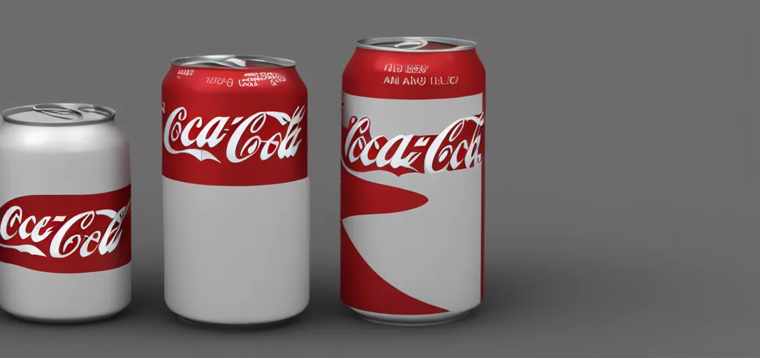 Image similar to 3 d render of a can of coke