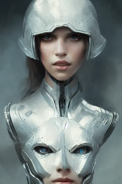 Prompt: armor lady, beautiful eyes, beautiful face, high detail, concept art, digital art, art of greg rutkowski, art of wlop, editor's pickup, trending on artstation, trending on deviantart, 4 k,