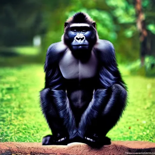 Image similar to a cat - gorilla - hybrid, animal photography