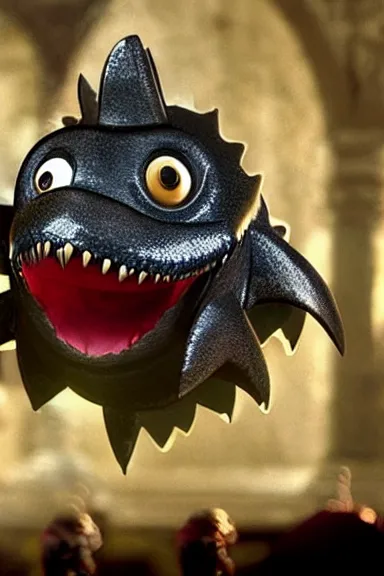 Image similar to very very intricate photorealistic photo of a chain chomp in an episode of game of thrones, photo is in focus with detailed atmospheric lighting, award - winning details