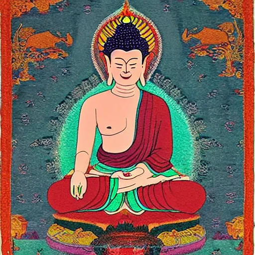 Image similar to buddha as a goat