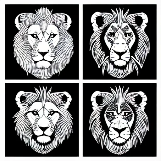 Image similar to lion line art, graphic tees