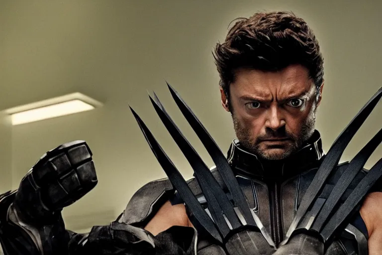 Image similar to film still of Karl Urban as wolverine in new X-men movie, 4k