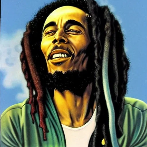 scifi Bob Marley by Robert McGinnis, pulp comic style, | Stable Diffusion |  OpenArt