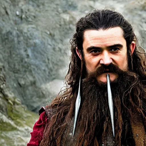 Image similar to Orlando Bloom as Gimli