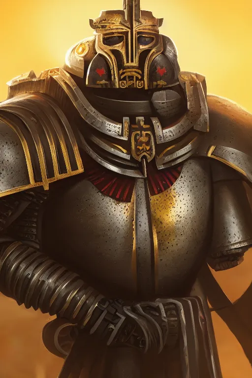 Image similar to armor portrait heros warhammer 4 0 k horus heresy fanart - the primarchs emperor by johannes helgeson animated with vfx concept artist & illustrator global illumination ray tracing hdr fanart arstation zbrush central hardmesh 8 k octane renderer comics stylized