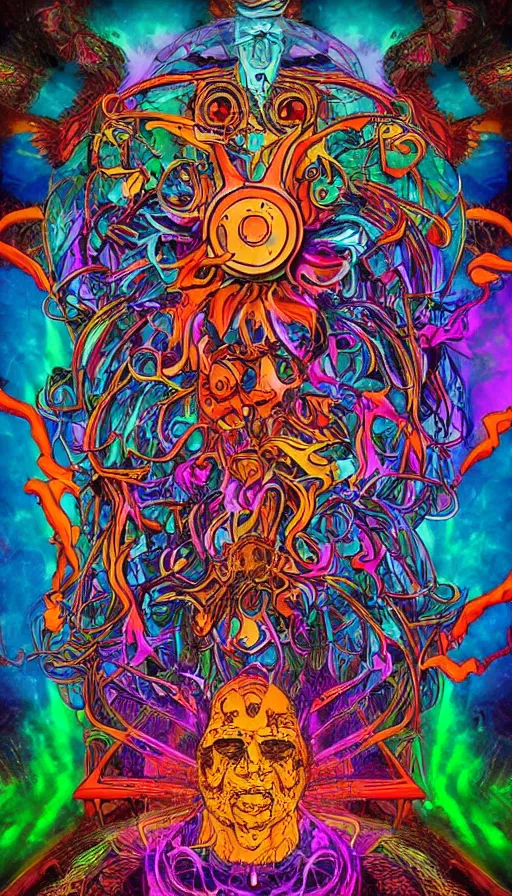 Image similar to psytrance artwork, by burns jim