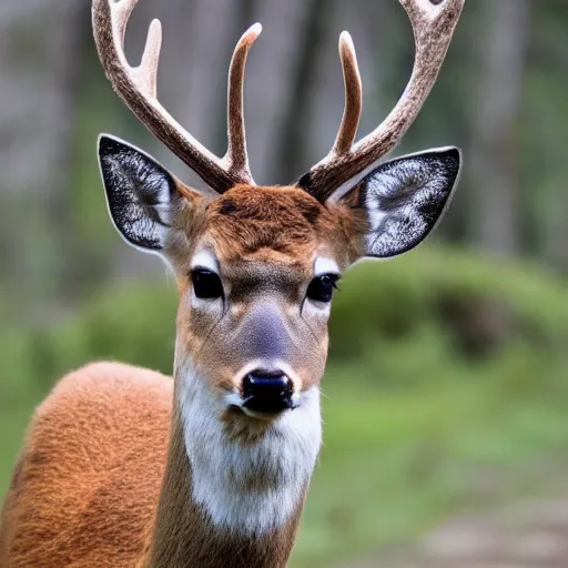 Prompt: Deer hat, photography
