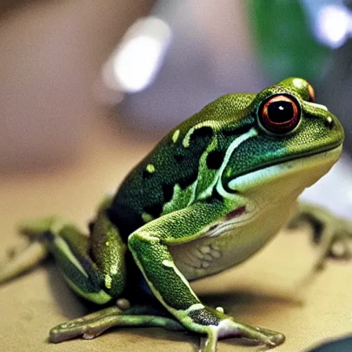 Image similar to will smith frog hybrid