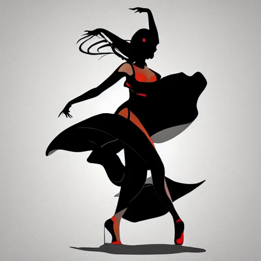 Prompt: a vector illustration of a beautiful woman dancing by bayard wu, complex shading, highly detailed, adobe illustrator, digital art, trending on artstation