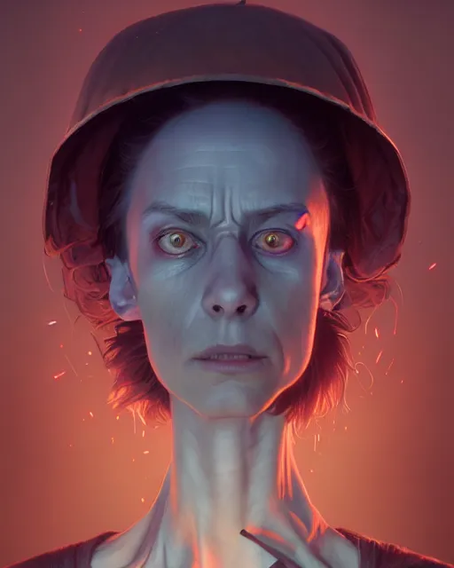 Image similar to highly detailed surreal vfx portrait of a mannerspunk grim reaper, stephen bliss, unreal engine, greg rutkowski, loish, rhads, beeple, makoto shinkai and lois van baarle, ilya kuvshinov, rossdraws, tom bagshaw, alphonse mucha, global illumination, detailed and intricate environment