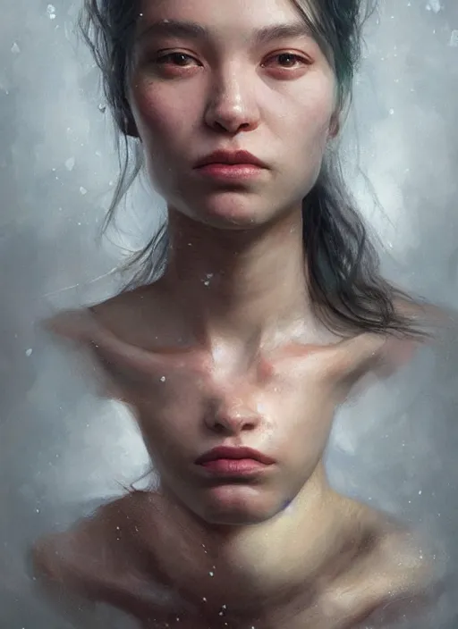 Prompt: photorealistic portrait by michael komarck, greg rutkowski, victo ngai, artgerm, willem claesz heda and j. dickenson, the truly amazing part about this is that it increasingly appears our cortical evolution reflects this emergent tension