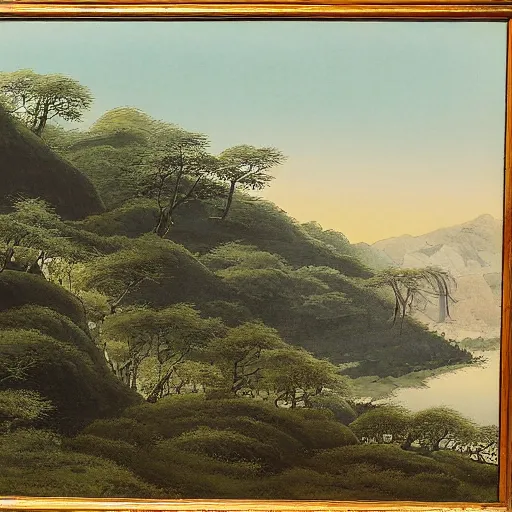 Prompt: landscape by miyazaki, pisar miyazaki