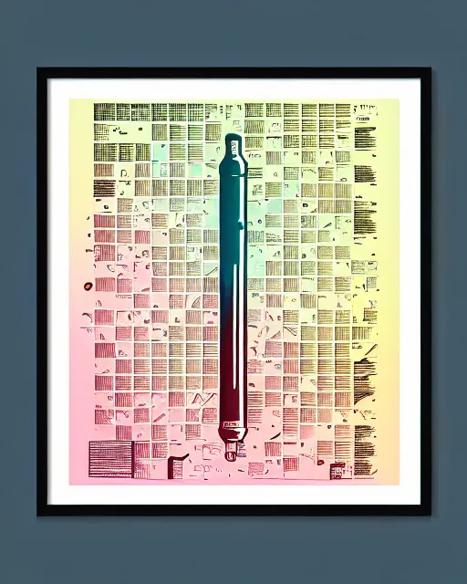 Image similar to editorial illustration scientific lab test tube telescope map microscope, colorful modern, mads berg, karolis strautniekas, christopher balaskas, fine texture, dynamic composition, detailed, matte print, dynamic perspective, halftone texture, muted color, lomography, risograph