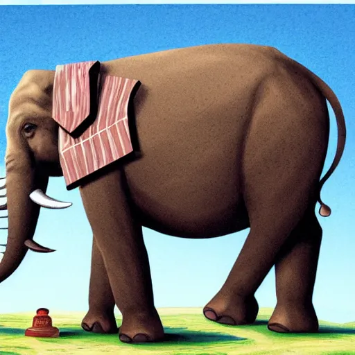 Image similar to elon musk depicted as an elephant