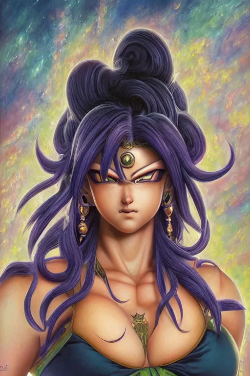 Prompt: beautiful Female Saiyan Potara Earring Fusion, exquisite detail, hyper realism, ornate, voluptuous, exquisite detail, masterpiece, voluptuous, cute face, 4k, art by Donato Giancola and Bayard Wu and WLOP and Artgerm