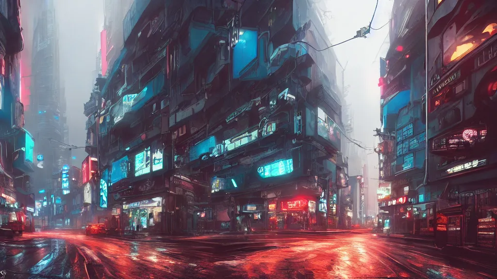 Image similar to cyberpunk london streets in 2 0 7 7 by yuumei, bayard wu, wlop, tim white, ross tran, 4 k