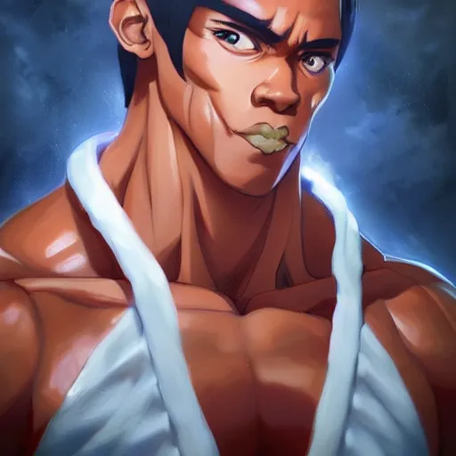 Prompt: anime portrait of obama as a muscular anime boy by stanley artgerm lau, wlop, rossdraws, james jean, andrei riabovitchev, marc simonetti, and sakimichan, trending on artstation