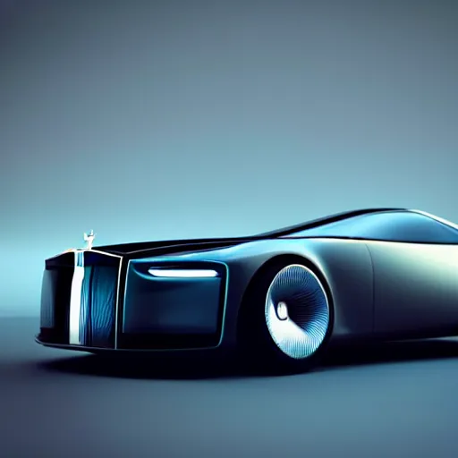 Image similar to khyzyl saleem car :: Rolls-Royce 103EX concept : medium size: 7, u, x, y, o form panels: motherboard forms zaha hadid architecture big size forms brutalist medium size forms sci-fi futuristic setting ultra realistic photography, keyshot render, octane render, unreal engine 5 render , high oiled liquid glossy specularity reflections, ultra detailed, 4k, 8k, 16k blade runner 2049 Cyberpunk 2077 ghost in the shell thor 2 marvel film : tilt shift: sharp focus