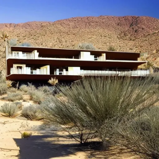 Prompt: natural modern hotel in the desert, high detaild, realistic, golden ratio