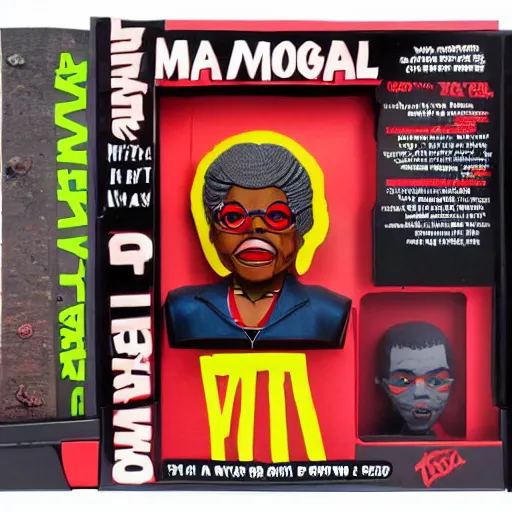 Image similar to maya angelou, stop motion vinyl action figure, plastic, toy, butcher billy style