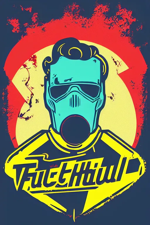 Image similar to fallout 7 6 retro futurist illustration art by butcher billy, sticker, colorful, illustration, highly detailed, simple, smooth and clean vector curves, no jagged lines, vector art, smooth andy warhol style