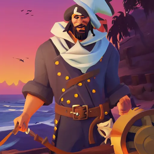 Image similar to painting jack the pirate on sea of thieves game avatar hero smooth face median photoshop filter cutout vector behance hd by jesper ejsing, by rhads, makoto shinkai and lois van baarle, ilya kuvshinov, rossdraws, illustration, art by ilya kuvshinov and gustav klimt