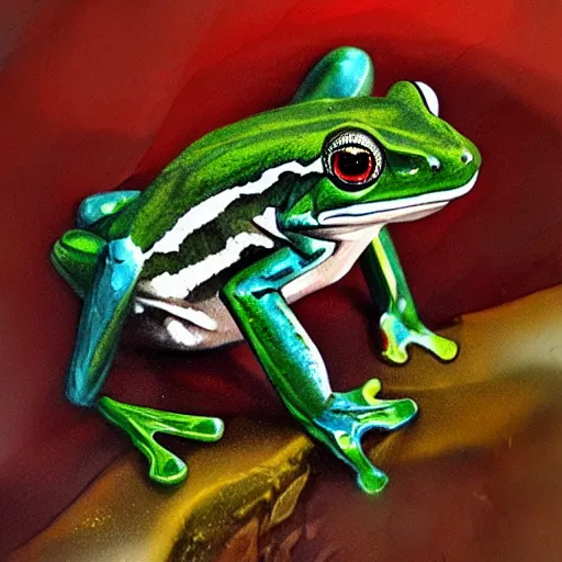 Image similar to frog knight, 8k, highly detailed, full portrait,